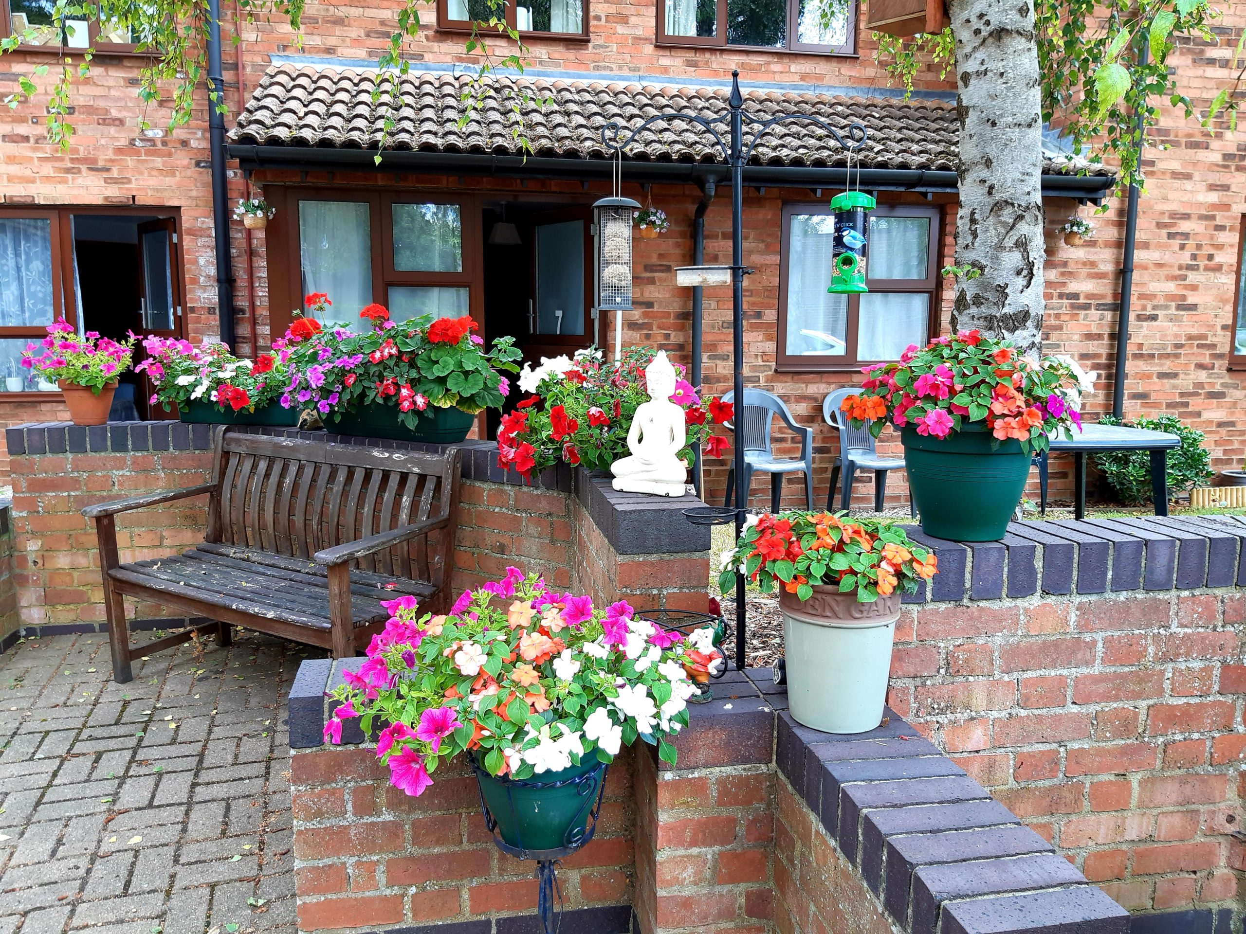 Winning garden of gardening competition with floral display