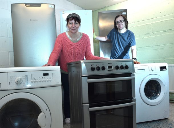 Cambridge Reuse with donated white appliances